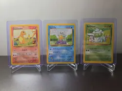 Pokemon Base Set Bulbasaur Squirtle Charmander Original Pokemon Cards Vintage 3 - Image 2