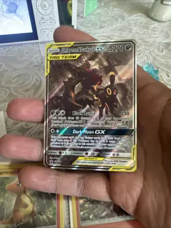 Umbreon & Darkrai GX SM241. Black Star Promo. Full Art Holo TAG TEAM. Near Mint - Image 1