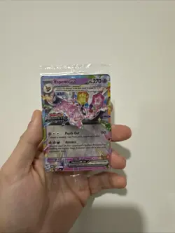 Pokemon TCG Espeon EX Stamped Prismatic Evolutions Promo Card 034/131 Sealed - Image 1