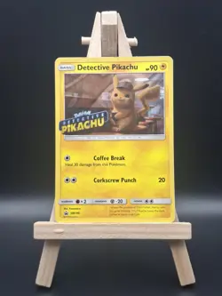 Pokemon TCG Detective Pikachu Stamped Black Star Promo SM190 Holo Rare MP - Image 1