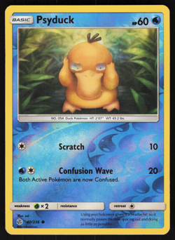 Pokemon TCG - Cosmic Eclipse - Psyduck 40/236 Reverse Holo - P - Image 1