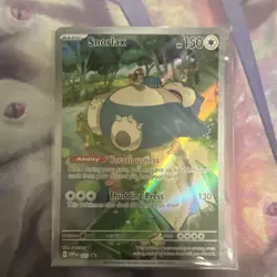 Pokemon TCG Snorlax SVP051 Holo 151 black star Promo Card Sealed - Image 1