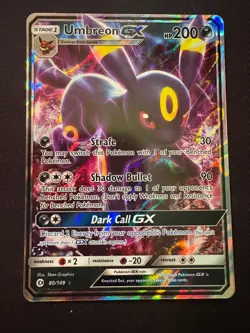 UMBREON GX 80/149 HOLO ULTRA RARE SM BASE SET POKEMON NM/M - Image 1