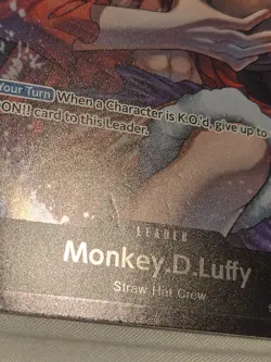 • Monkey.D.Luffy • ST08-001 SR Leader Starter Deck 8 Holo Foil One Piece TCG NM - Image 2