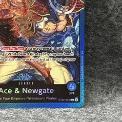 Ace & Newgate ST22-001 Foil Leader ONE PIECE Tcg Card Game NM. - Image 4