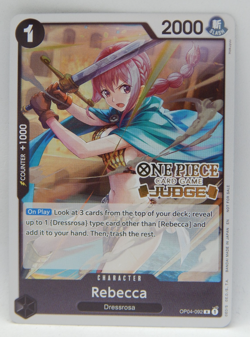 One Piece TCG - Kingdoms of Intrigue Judge Promo OP04-092 - REBECCA - Image 1