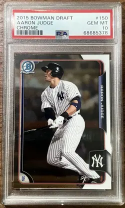 PSA 10 - Topps Chrome Bowman Draft - Aaron Judge #150 Yankees 2015 - Image 1