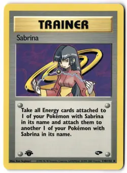 Pokemon Sabrina 110/132 1st Edition Rare - Gym Challenge - NM - Image 1