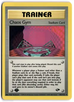 Pokemon Chaos Gym 102/132 1st Edition Rare - Gym Challenge - NM - Image 1