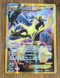 Pokemon TCG Alakazam EX Secret Rare Holo 125/124 Fates Collide English 2016 - Image 1