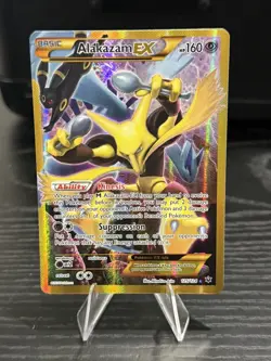 Pokemon TCG Alakazam-EX Fates Collide 125/124 Holo Secret Rare LP - Image 1