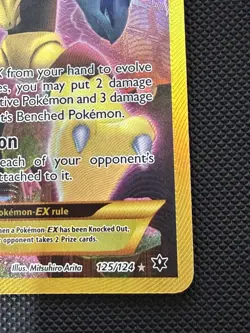 Pokemon TCG Alakazam-EX Fates Collide 125/124 Holo Secret Rare HP/DMG - Image 4