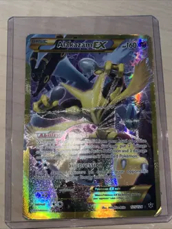 Pokemon TCG Alakazam-EX Fates Collide Holo Card 125/124 Secret Rare - Image 1