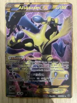 Pokemon Alakazam-EX TCG Fates Collide Holo Card 125/124 Secret Rare - Image 1