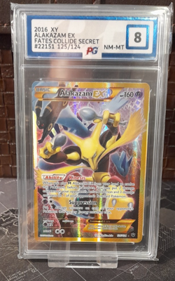 Pokemon Alakazam-EX TCG Fates Collide Holo Card 125/124 Secret Rare ACE 8 - Image 1