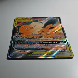 FULL ART Eevee & Snorlax GX ULTRA RARE SM Tag Team Up SM169 Pokemon TCG Promo LP - Image 5