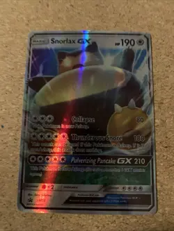 Pokemon TCG Snorlax GX Sun Moon SM05 Promo Card LP/NM Condition - Image 1