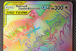 2019 Articuno Zapdos & Moltres GX 69/68 Tag Team Hidden Fates Pokemon TCG Card - Image 3