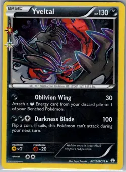 Yveltal RC16/RC32 Holo Generations: Radiant Collection - Pokemon Card - NM - Image 1