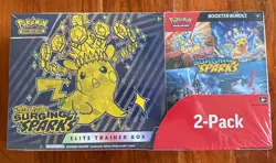 Pokemon Surging Sparks Elite Trainer Box + Booster Bundle Costco 2-pack LOT OF 2 - Image 2