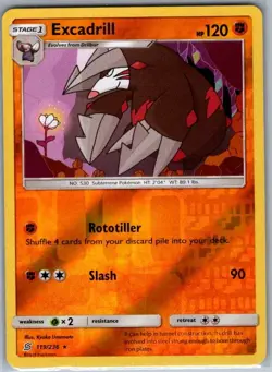 Excadrill 119/236 Reverse Holo SM - Unified Minds - Pokemon Card - NM - Image 1
