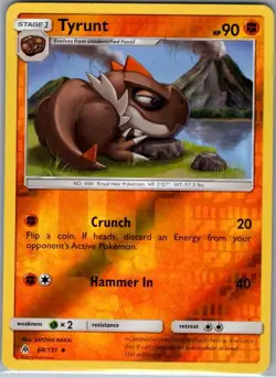 Tyrunt 68/131 Reverse Holo SM - Forbidden Light - Pokemon Card - NM - Image 1