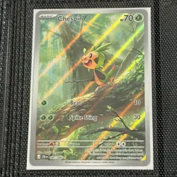 Chespin 087/086 IR Chaos Rising (CRI)(ME4) Illustration Rare Pokemon Card NM - Image 1