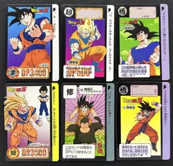 Dragon Ball Z Carddass Son Goku Rare Bandai Japan Set of 6 cards F/S - Image 1