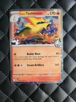 Ethan's Typhlosion Holo Prize Pack Series 9 Promo Pokemon Card DRI 034/182 - Image 1
