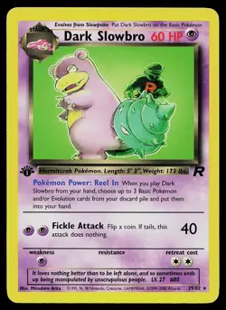 Pokemon Card - Dark Slowbro Team Rocket 29/82 1st Edition Rare - Image 1