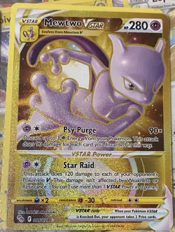 Mewtwo VSTAR Secret Rare 086/078 Pokemon GO 280 HP Holo Full Art English Card - Image 1