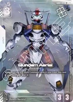 Gundam Aerial Alternate Art Winner Foil - GD01-070 R NM - Gundam TCG Card Game - Image 1