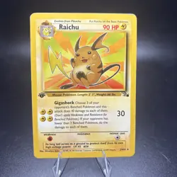 Raichu 29/62 1st Edition - Pokemon VINTAGE Card Fossil Rare - HP -c - Image 1