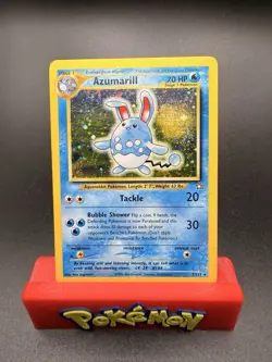 Azumarill 2/111 Holo Rare Neo Genesis Pokemon Card - Holo Swirl - LP-f - Image 1