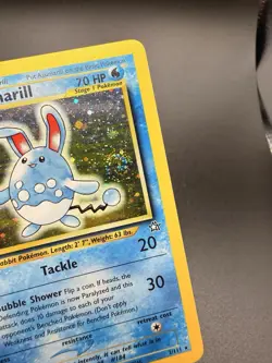 Azumarill 2/111 Holo Rare Neo Genesis Pokemon Card - Holo Swirl - LP-f - Image 2