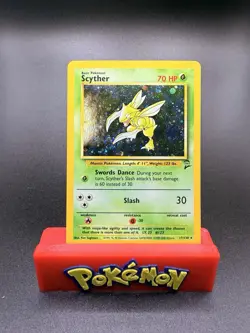 Pokemon Karte/card - Scyther Sichlor 17/130 - Base Set 2 - Holo - Exc-Near Mint - Image 1