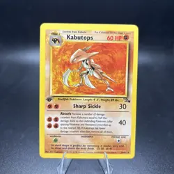Pokemon Card - Fossil 24/62 - KABUTOPS (rare) **1st Edition** RARE! - NM -j - Image 1
