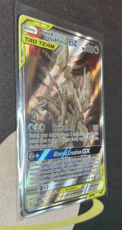 Arceus & Dialga & Palkia GX221/236 Cosmic Eclipse AlternateArt Pokemon Card - Image 2