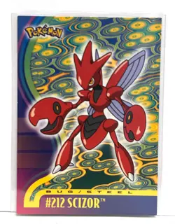 Pokemon Card - Topps Johto League Champions Non Foil Scizor #212 - Image 1