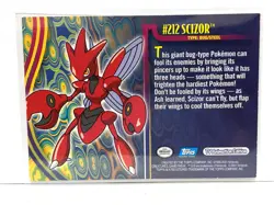 Pokemon Card - Topps Johto League Champions Non Foil Scizor #212 - Image 2