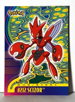 Pokemon Card - Topps Johto League Champions Non Foil Scizor #212 - Image 3