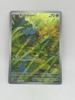 Pokemon Bulbasaur 151 Alternative Art Illustration Card Scarlet Violet #166/165 - Image 1