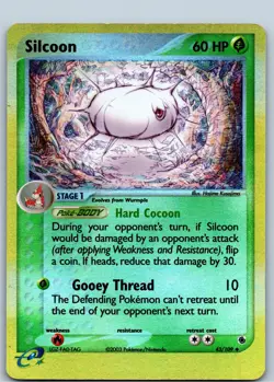 Pokemon Card - Silcoon Ruby and Sapphire 43/109 Uncommon Reverse Holo - Image 1