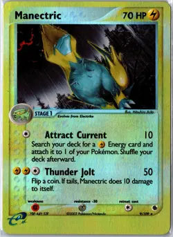 Pokemon Card - Manectric 9/109 Ruby & Sapphire 2003 Rare Holo Reverse Holo MP - Image 1