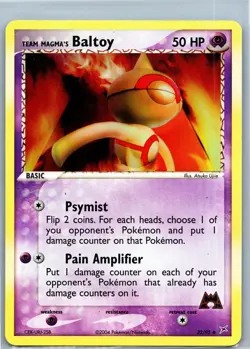 Team Magma's Baltoy 32/95 EX Team Magma Vs Team Aqua Reverse Holo Pokemon Card - Image 1