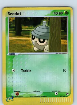 Seedot 77/100 EX Sandstorm Reverse Holo Pokemon Card TCG - Image 1