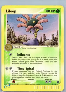 Lileep 42/100 Reverse Holo Ex Sandstorm Pokemon Card 2003 - Image 1