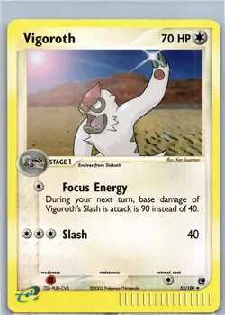 Vigoroth 52/100 Reverse Holo EX Sandstorm Pokemon Card - Image 1