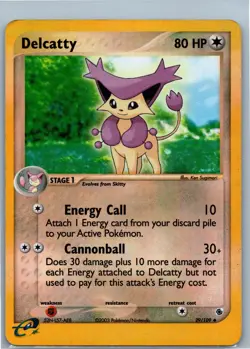 Pokemon Card: Delcatty REVERSE HOLO 29/109 EX Ruby & Sapphire - Image 1