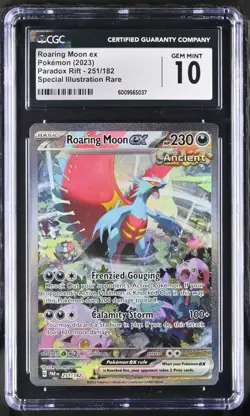 POKEMON CGC 10 2023 SV Paradox Rift Roaring Moon ex 251/182 SIR - Image 1